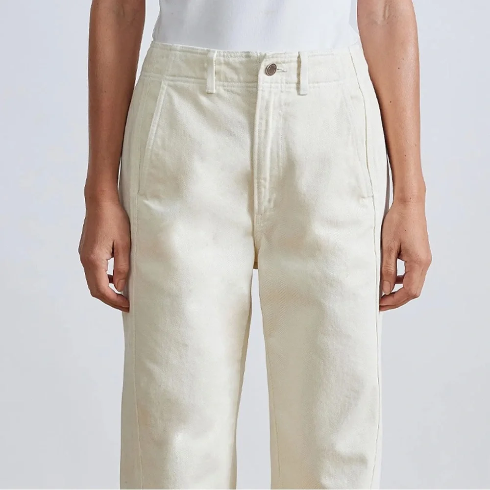 NWT Apiece Apart Cropped Meridian Jean - Ecru - Size 29 - Picture 5 of 9